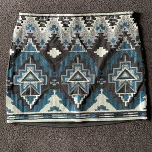 Express Sequin Mini Skirt